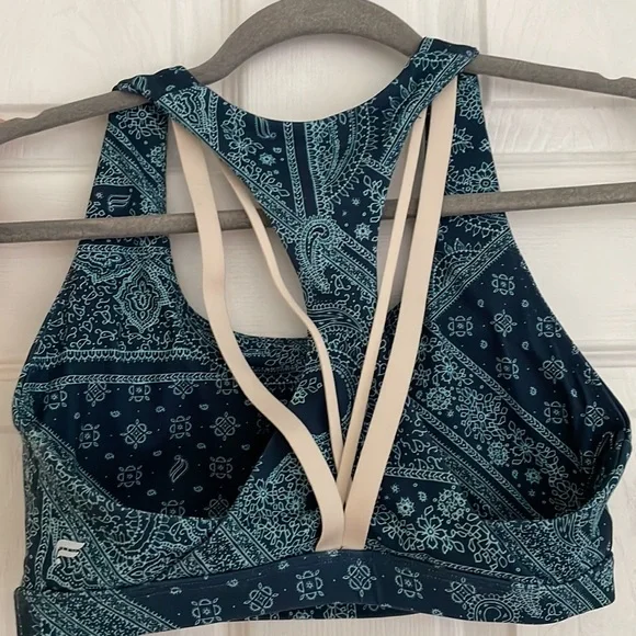 FABLETICS Blue Paisley Sports Bra - Picture 2 of 2